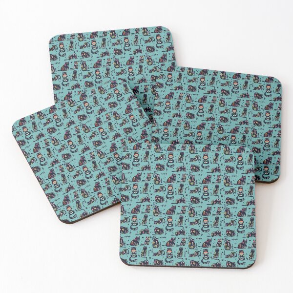 Item preview, Floral and Cats Pattern Graphic designed and sold by rhonstoppable27.