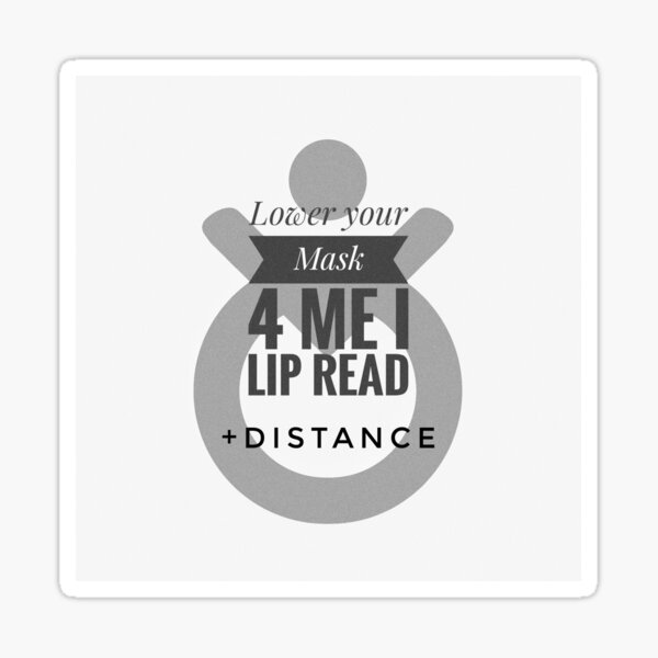 " Accessibility Help" Reusable Fabric Face Mask by Jenny Meehan Sticker