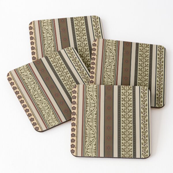 Item preview, Brown Medieval Floral Pattern Classical Decorative designed and sold by madeinatlantis.