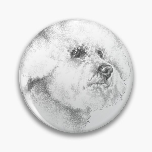 Item preview, Bichon Frise Portrait in Graphite designed and sold by BarbBarcikKeith.