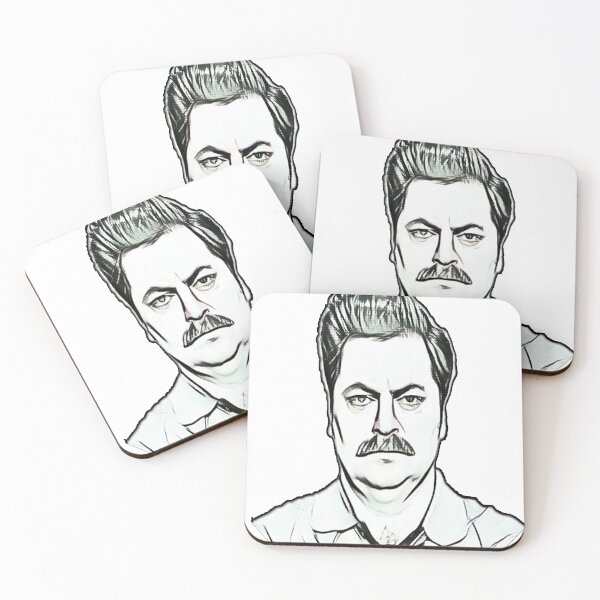 Artikelvorschau, Ron Swanson - Parks und Rec Charaktere - Zeichnen Sie Ron Swanson entworfen und verkauft von Waleedw.