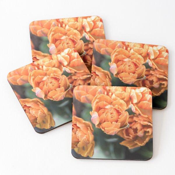 Item preview, Burnt Orange Tulip flower field designed and sold by Cvail73.