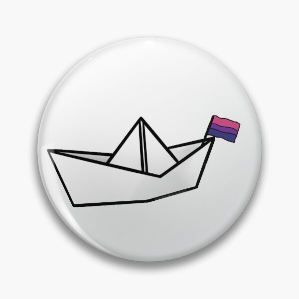 Item preview, bi pride paper boat designed and sold by calenca.