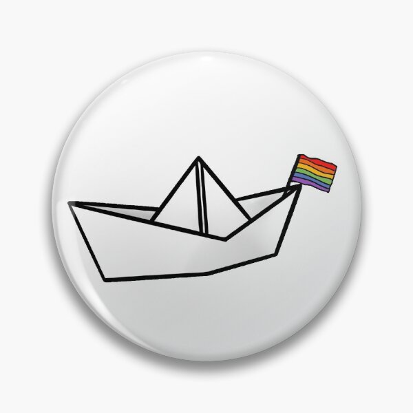 Item preview, gay pride paper boat designed and sold by calenca.
