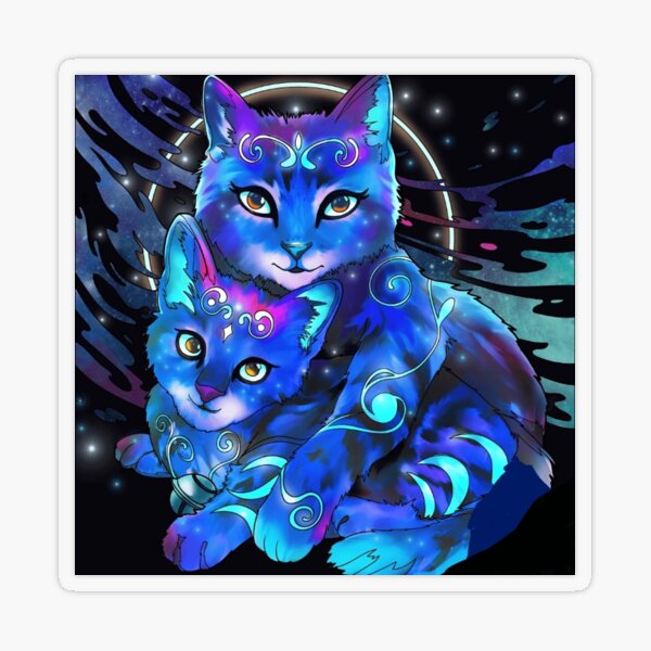 "Cosmic Cats Tees" Sticker by Morresia Redbubble