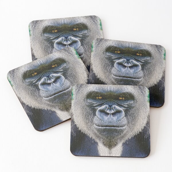 Item preview, Silverback Western Lowland Gorilla Smiles Animals Gifts designed and sold by Dolphin Graphic.