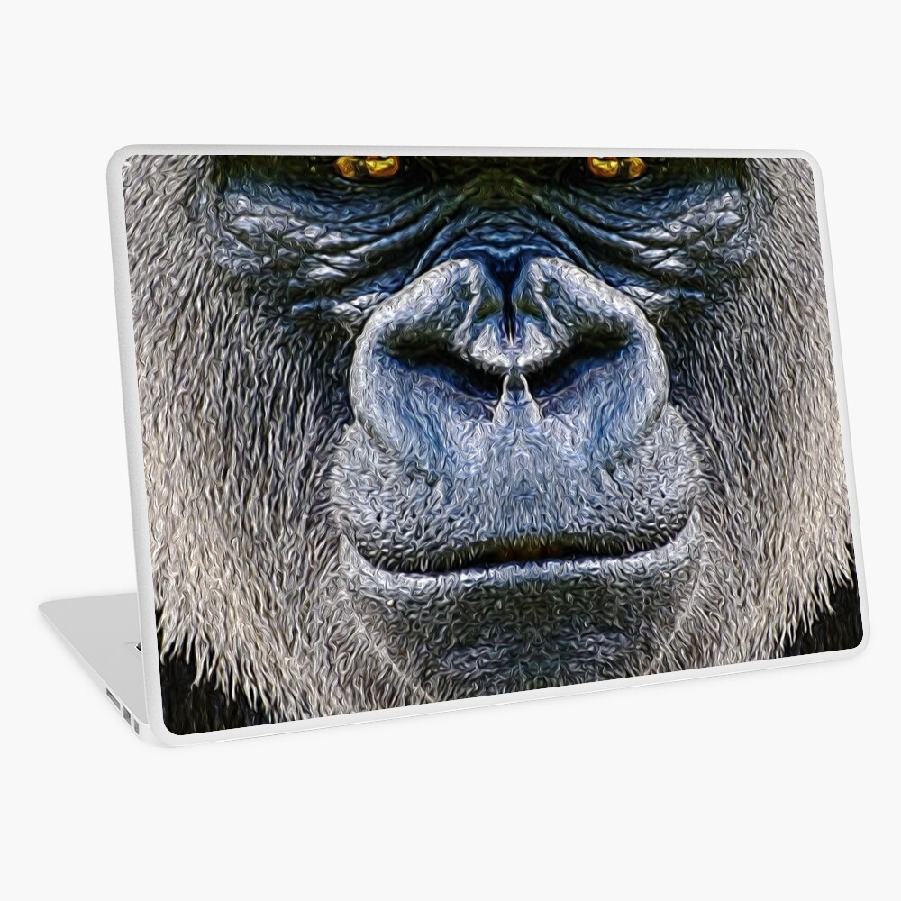 Silverback Western Lowland Gorilla Smiles Animals Gifts Greeting Card for  Sale by Dolphin Graphic