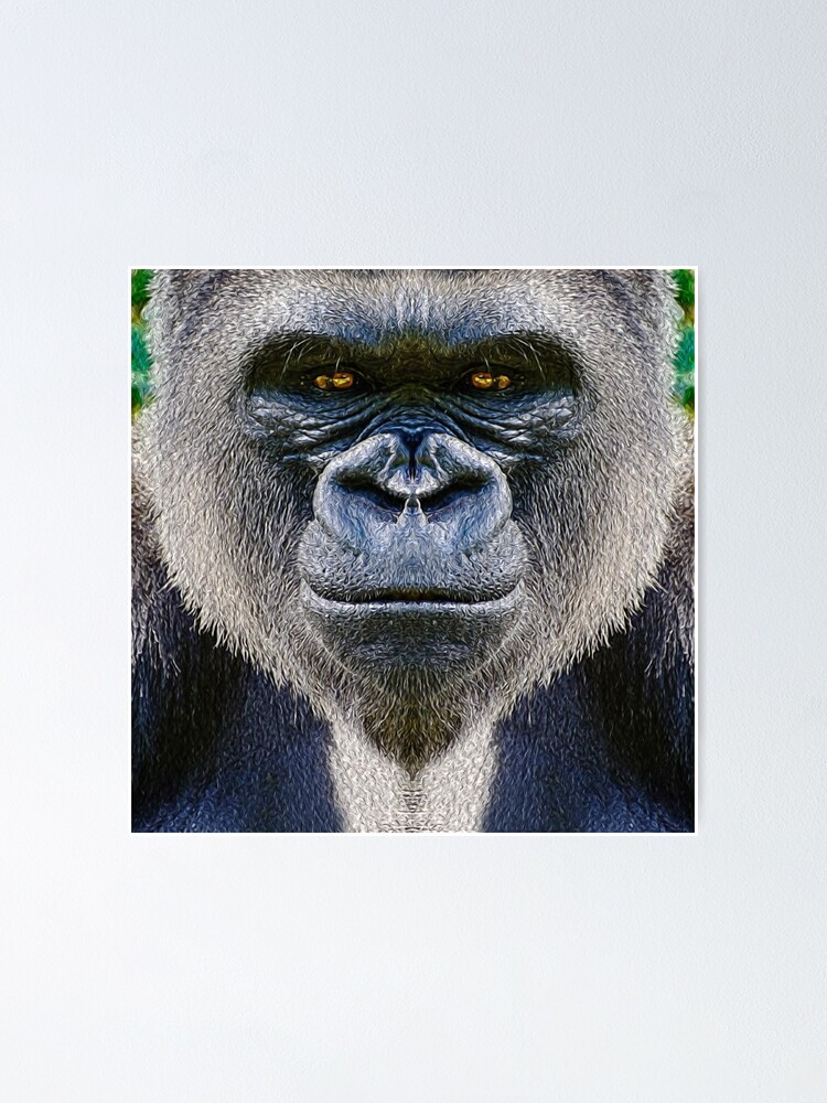 Silverback Western Lowland Gorilla Smiles Animals Gifts Greeting Card for  Sale by Dolphin Graphic