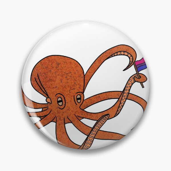 Item preview, Pulpo Bi Pride designed and sold by calenca.