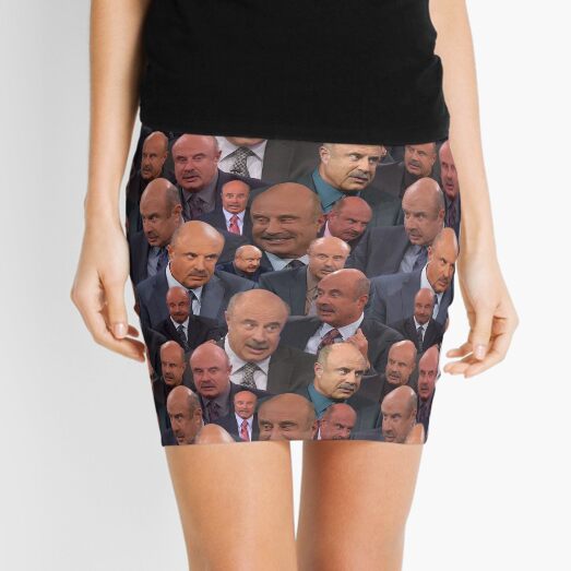 Dr. Phil Pattern Mini Skirt
