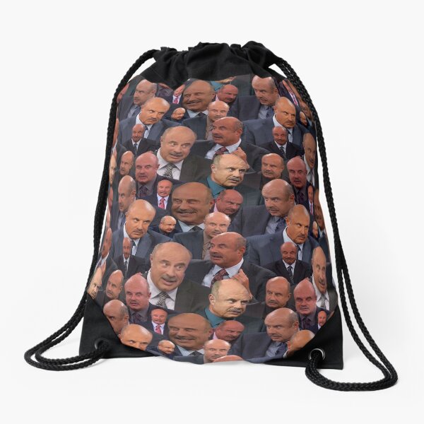 Dr. Phil Pattern Drawstring Bag