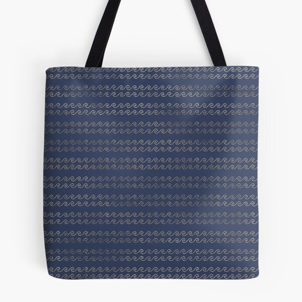Item preview, Nautical Waves Pattern Gold and Blue designed and sold by lindskacy.