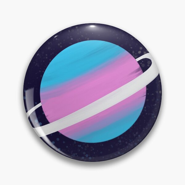 Item preview, trans pride planet in space designed and sold by calenca.