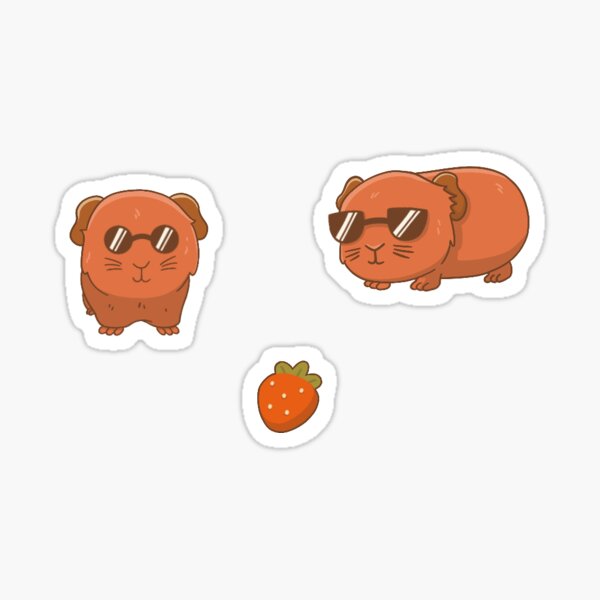 Cool Guinea Pigs Pattern Sticker