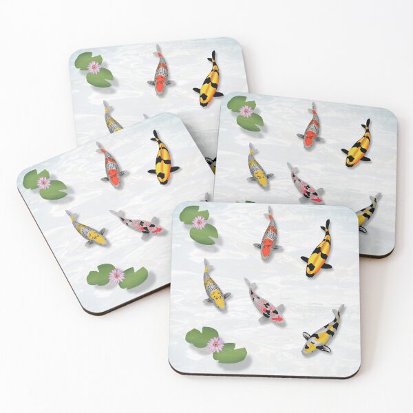 Item preview, Koi Fish Zen Pond with water background designed and sold by RichDesignPro.
