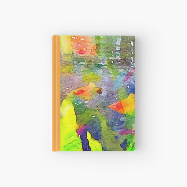 Abstract Goldfish Aquarium Watercolor 2 Hardcover Journal