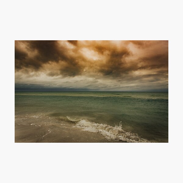 Cloudy Ocean Sunrise Photographic Print