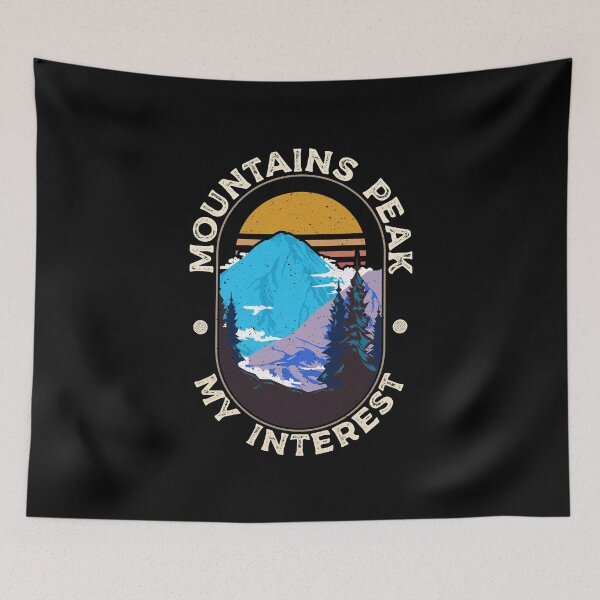 Item preview, Mountains Peak My Interest for the Hiking Lover designed and sold by friendlyspoon.