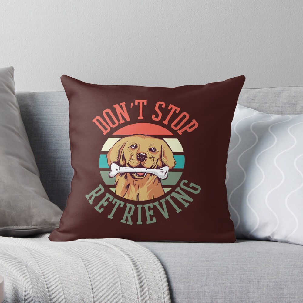 golden retriever throw pillow