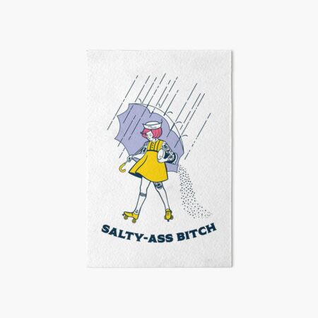 Salty-Ass Bitch - Morton Salt Vintage Roller Derby Girl Art Board Print