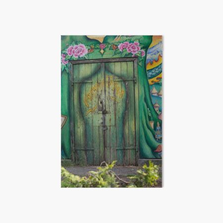 Green door, Copenhagen, Christiania Art Board Print