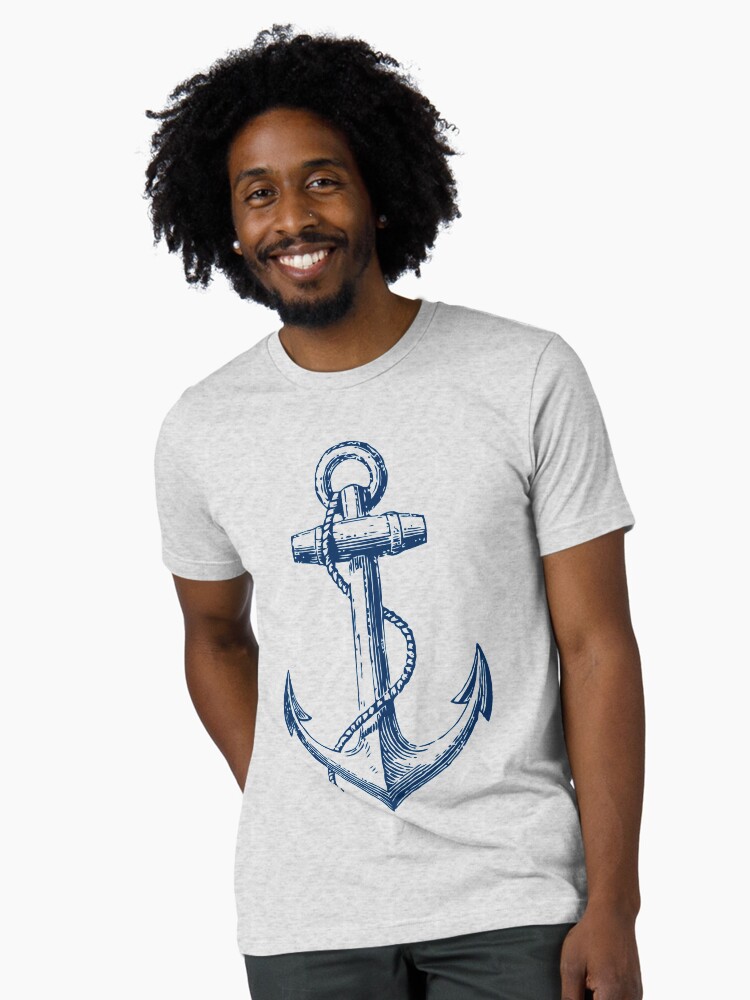 Aperçu 1 sur 7. T-shirt chiné avec l'œuvre Ancre créée et vendue par Artbyhelmer.