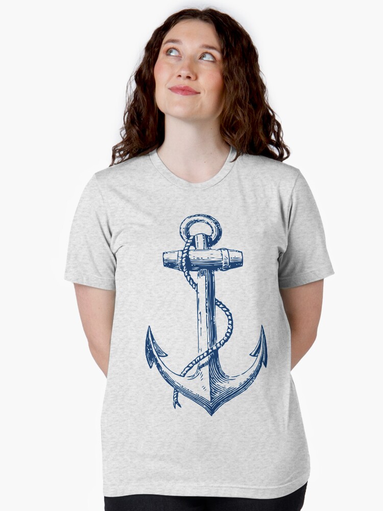 Aperçu 2 sur 7. T-shirt chiné avec l'œuvre Ancre créée et vendue par Artbyhelmer.