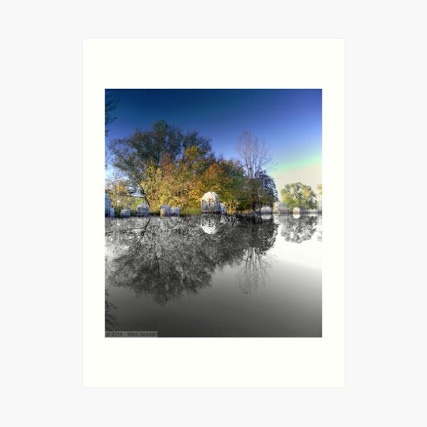 Rocks Reflecting Art Print