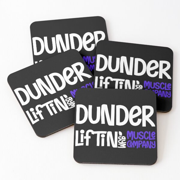 Item preview, Dunder Lifting Gym Muscle Company designed and sold by BeYourOwnHero.