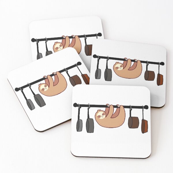 Item preview, Sloth with Pots and Pans designed and sold by Catsthetic.