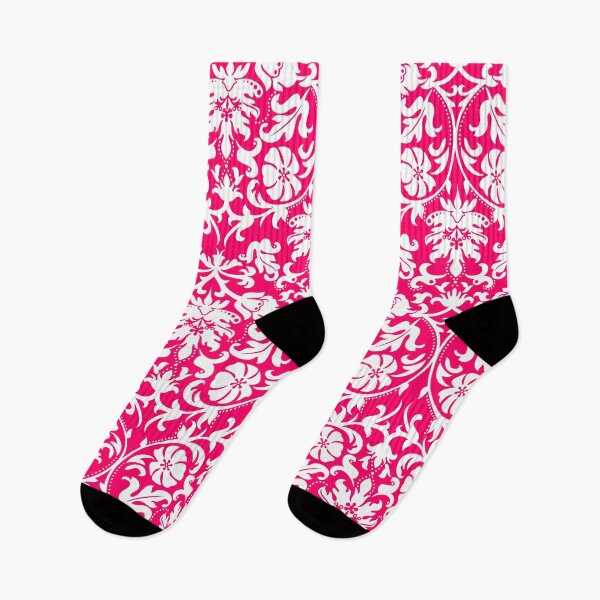 Item preview, Hot Pink and White Damask Pattern designed and sold by DonnaSiggy.