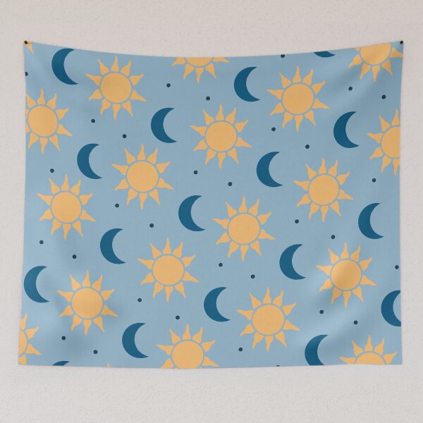 Item preview, Sun & Moon Pattern - Light Blue designed and sold by hellocando.