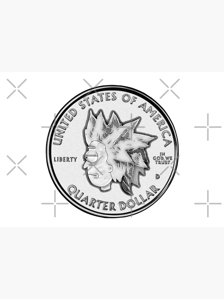 Rick Sanchez Wig Quarter Coin by Khoulio