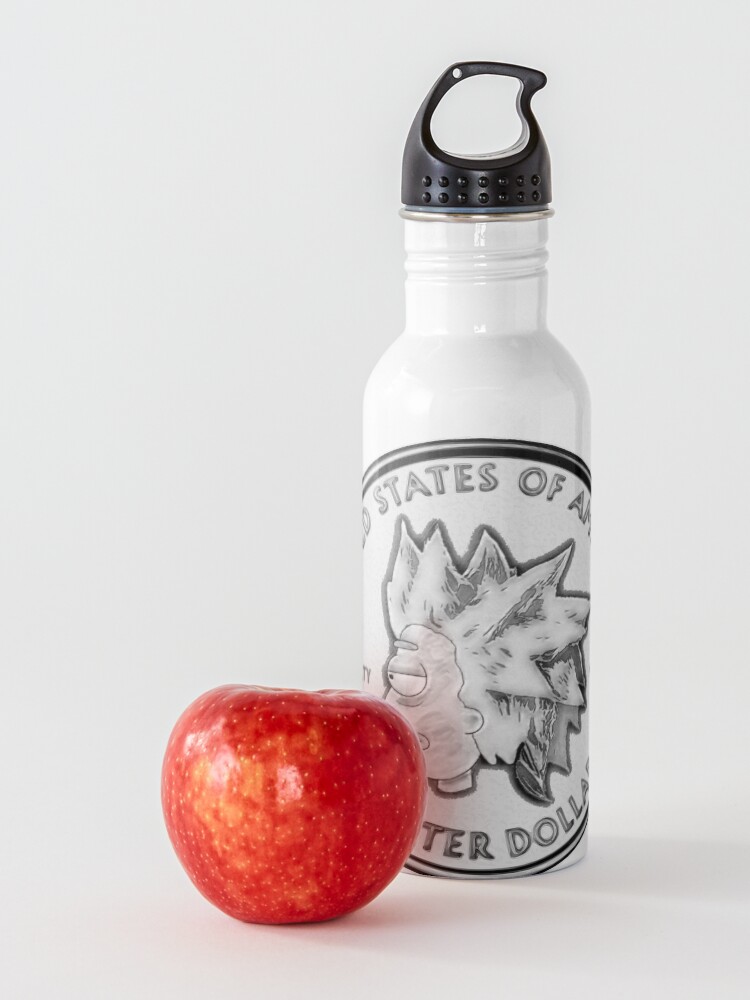 Alternate view of Rick Sanchez Wig Quarter Coin Water Bottle