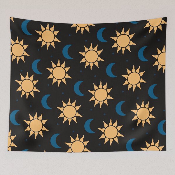 Item preview, Sun & Moon Pattern - Midnight Black designed and sold by hellocando.