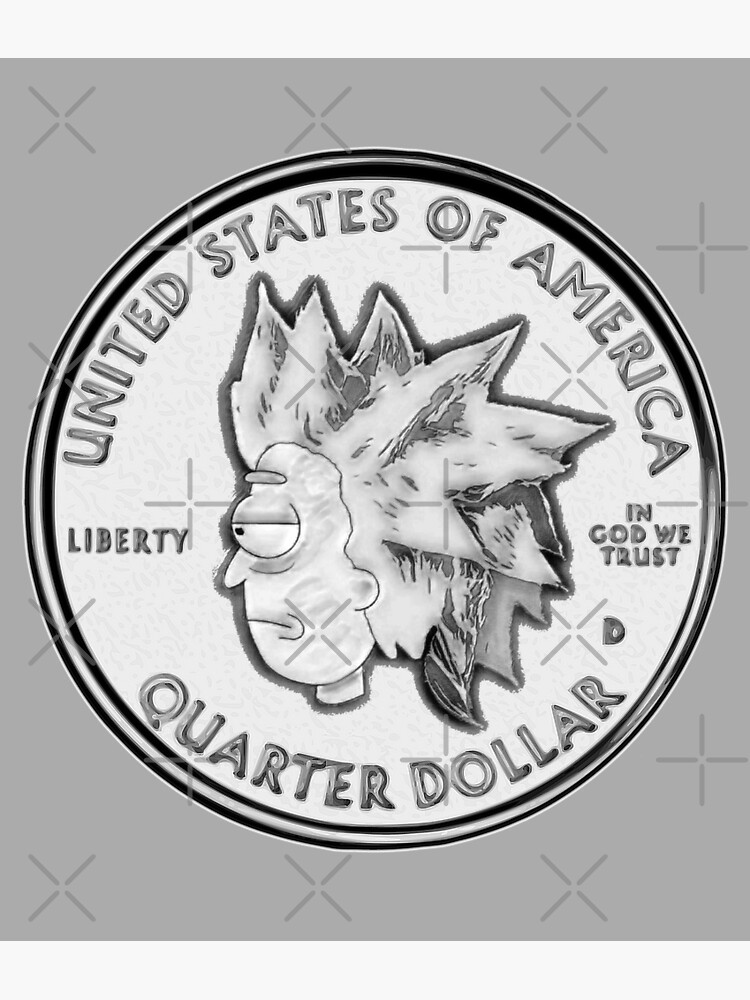 Rick Sanchez Wig Quarter Coin by Khoulio