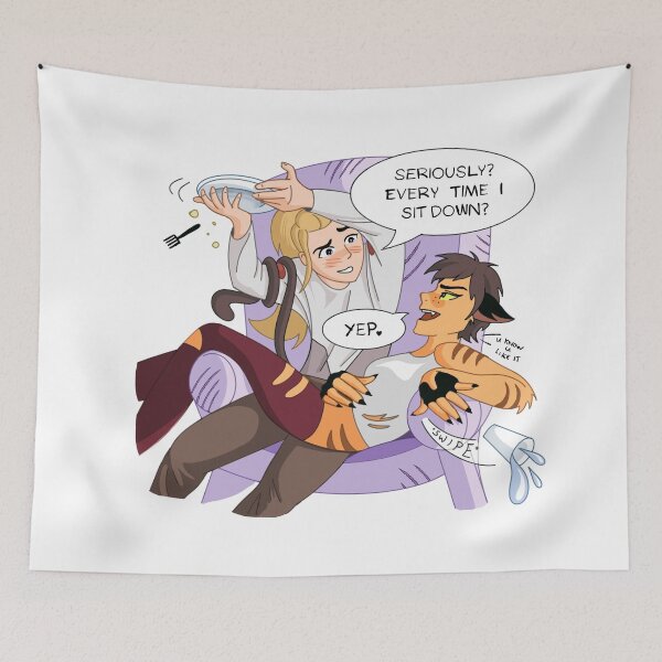 Item preview, Catradora Trying to Watch Runeflix designed and sold by PurpleMoose.