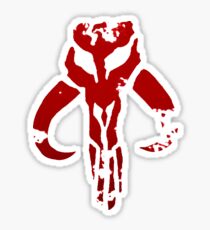Mandalorian symbol in blood Sticker