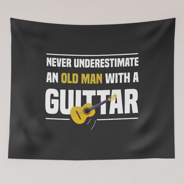 Item preview, Never Underestimate An Old Man With A Guitar tshirt , Acoustic Guitar , Guitar Clip Art  designed and sold by Naufaal.