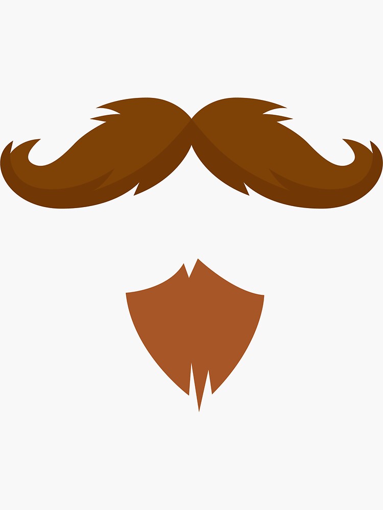 "Mustache and Goatee Beard for Face Masks, Mugs, etc. to Lighten the