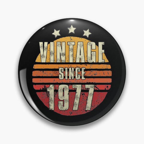 Item preview, Vintage 1977 - 43th Birthday Gift For Men Slim Fit Brushed Metal Old Style designed and sold by Noahlaz.