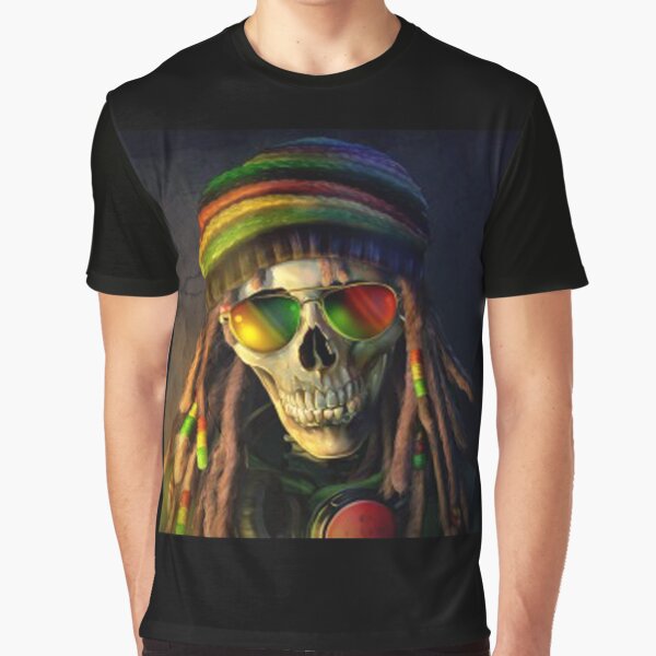 Esqueleto rasta Camiseta gráfica