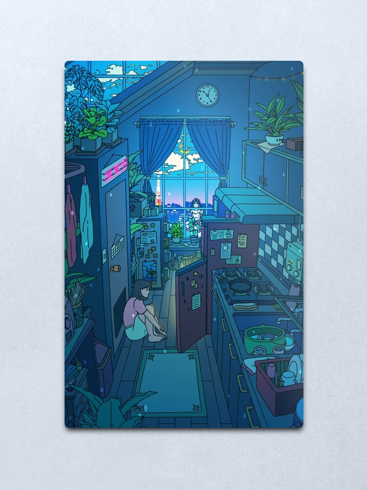Alternate view of Blue Kitchen Metal Print
