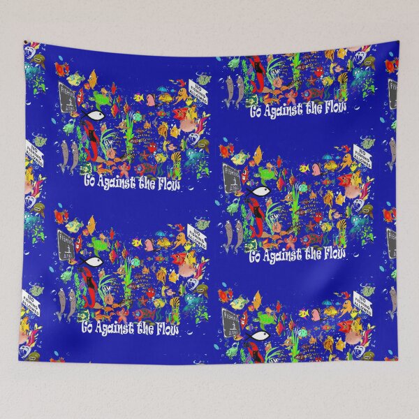 Item preview, Jesus Christ Savior Go Against the Flow Christian Witness Fish Symbol designed and sold by hispanicworld.