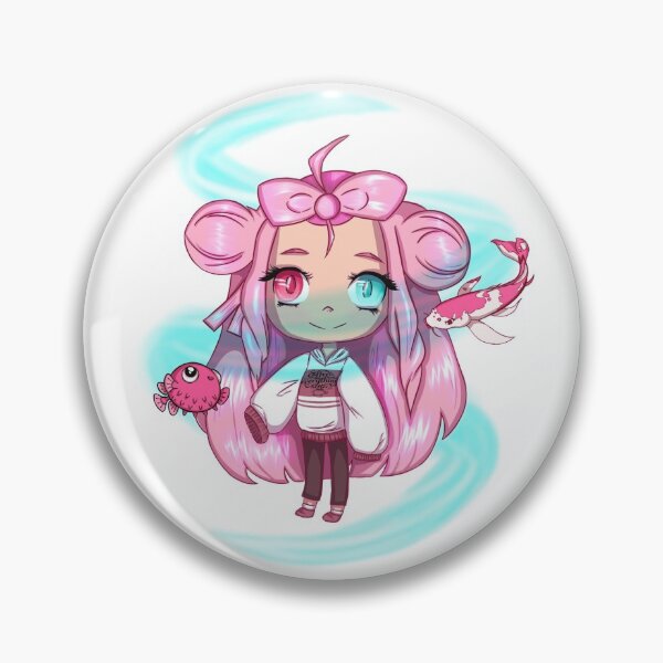 Item preview, cute kawaii girl with pink fish designed and sold by Jenny Romeril.