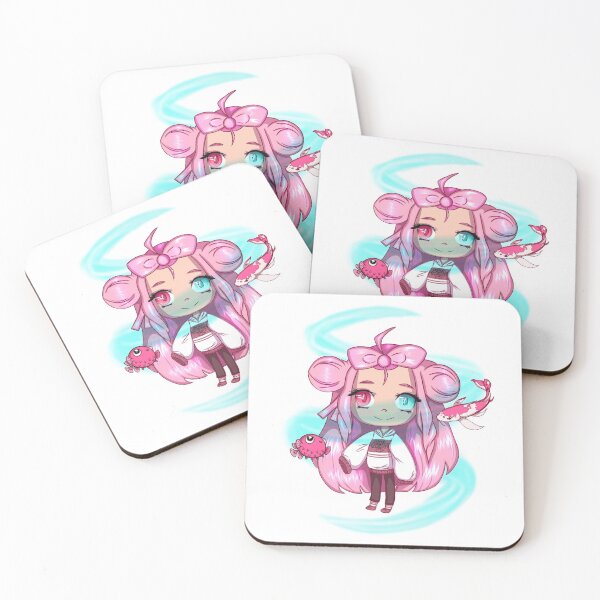 Item preview, cute kawaii girl with pink fish designed and sold by Jenny Romeril.