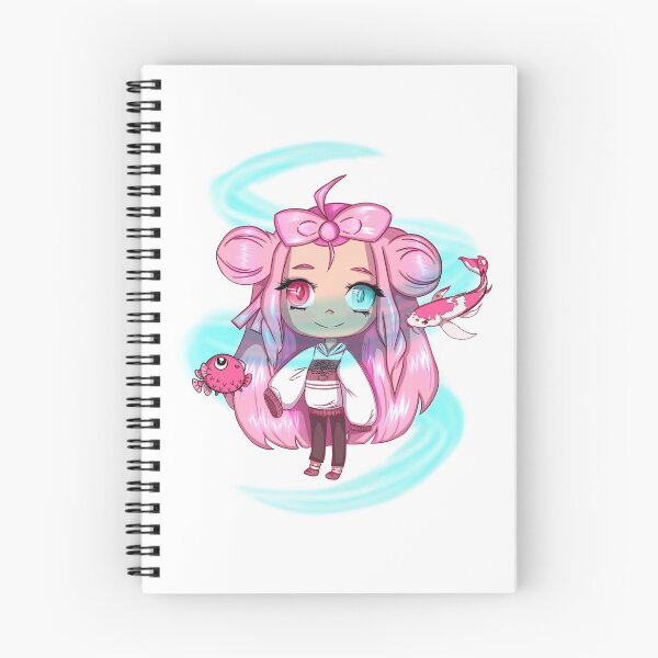 Item preview, cute kawaii girl with pink fish designed and sold by Jenny Romeril.