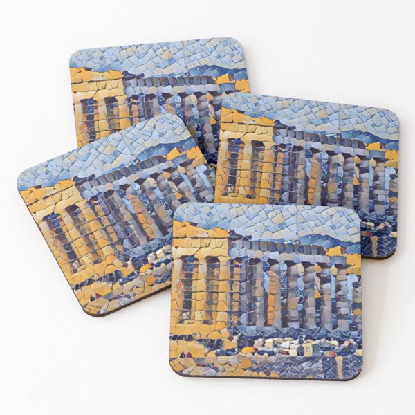 Item preview, Greece Parthenon Artistic Illustration Classic Random Mosaic Style designed and sold by D4li98.