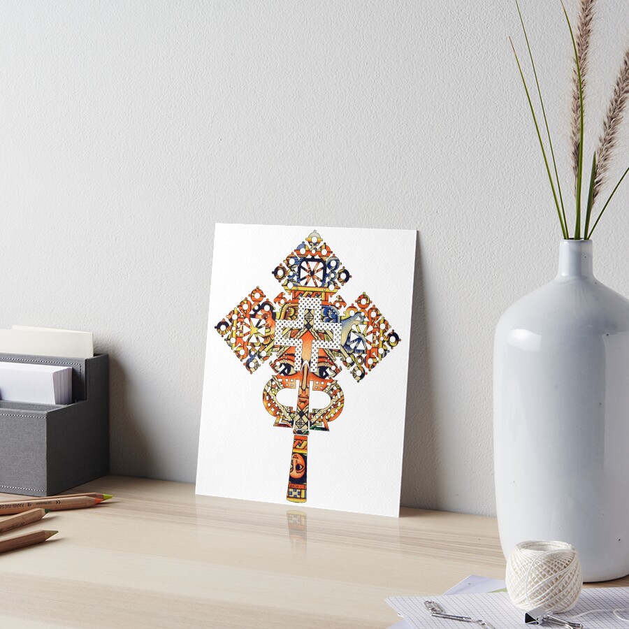 "African Art Ethiopian cross" Art Board Print for Sale by NabilJamal Redbubble