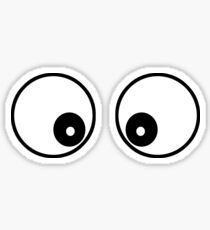 Googly Funny Cartoon Eyes - Toon T-Shirt & Top Sticker